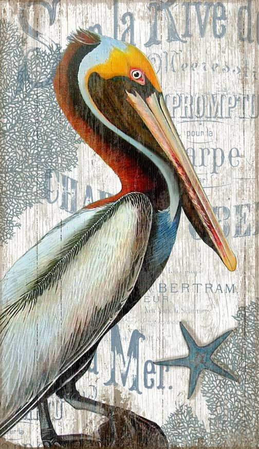 Colorful Pelican XL Wall Decor