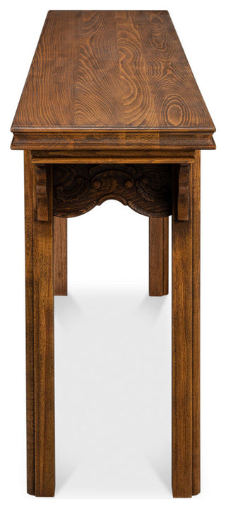 Equestrian Console Table Reclaimed Wood