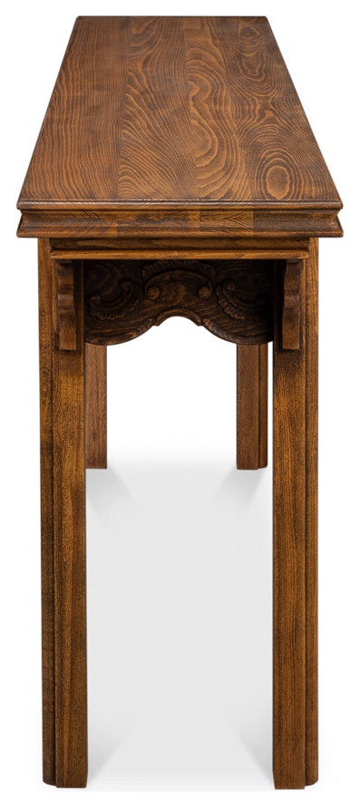 Equestrian Console Table Reclaimed Wood