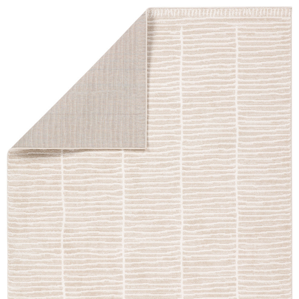 Label J Siawin EVA08 Striped Tan Area Rug, 5'x8'