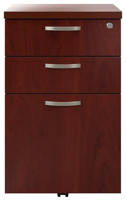 Office in an Hour Mobile File Cabinet in Hansen Cherry - Engineered Wood