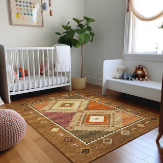Addison Premium Washable Mayfield AMF177 Brown 3' x 5' Rug
