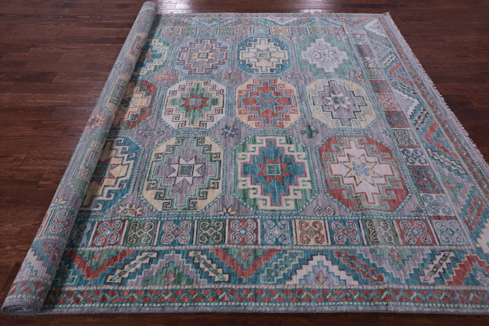 8' 3" X 9' 11" Fine Turkmen Ersari Hand Knotted Rug - Q15644