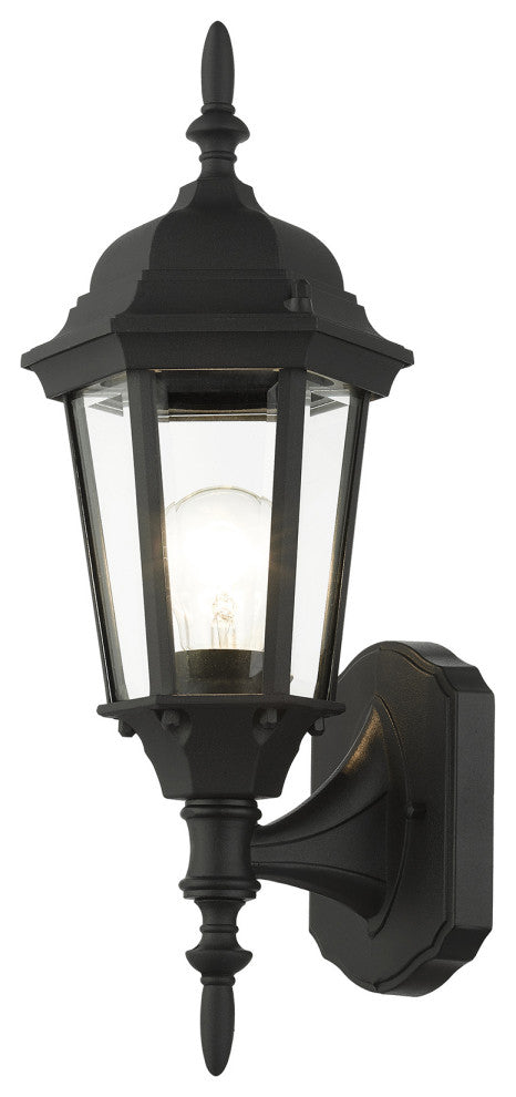 Textured Black Traditional, Historical, Outdoor Wall Lantern