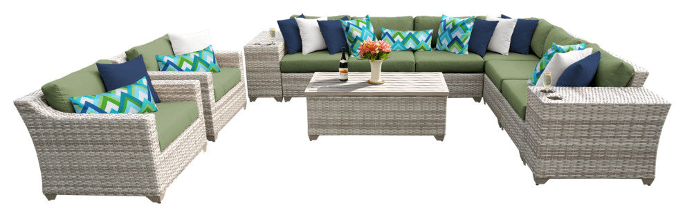 Fairmont 11 Piece Outdoor Wicker Patio Furniture Set 11d