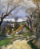 Paul Cezanne The Cottages of Auvers, 20"x25" Wall Decal