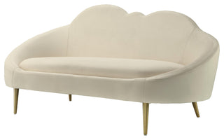 TOV Furniture Cloud Cream Velvet Settee