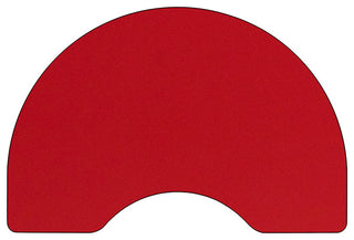 48''Wx72''L Kidney Red Hp Laminate Activity Table-Adjustable Legs