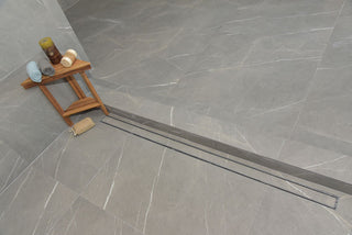 Side Outlet Linear Shower Drain, Serene Drains, 16", Tile Insert
