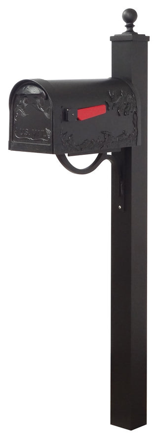 Hummingbird Curbside Mailbox With Locking Insert and Springfield Mailbox Post