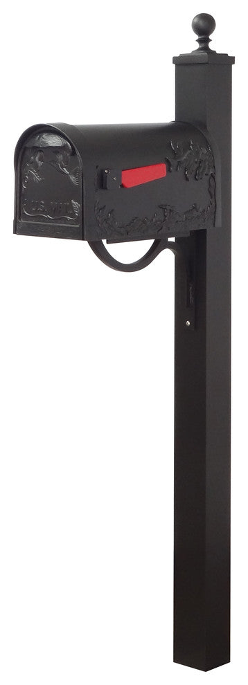 Hummingbird Curbside Mailbox With Locking Insert and Springfield Mailbox Post