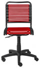 Black Swivel Adjustable Task Chair Bungee Back Steel Frame
