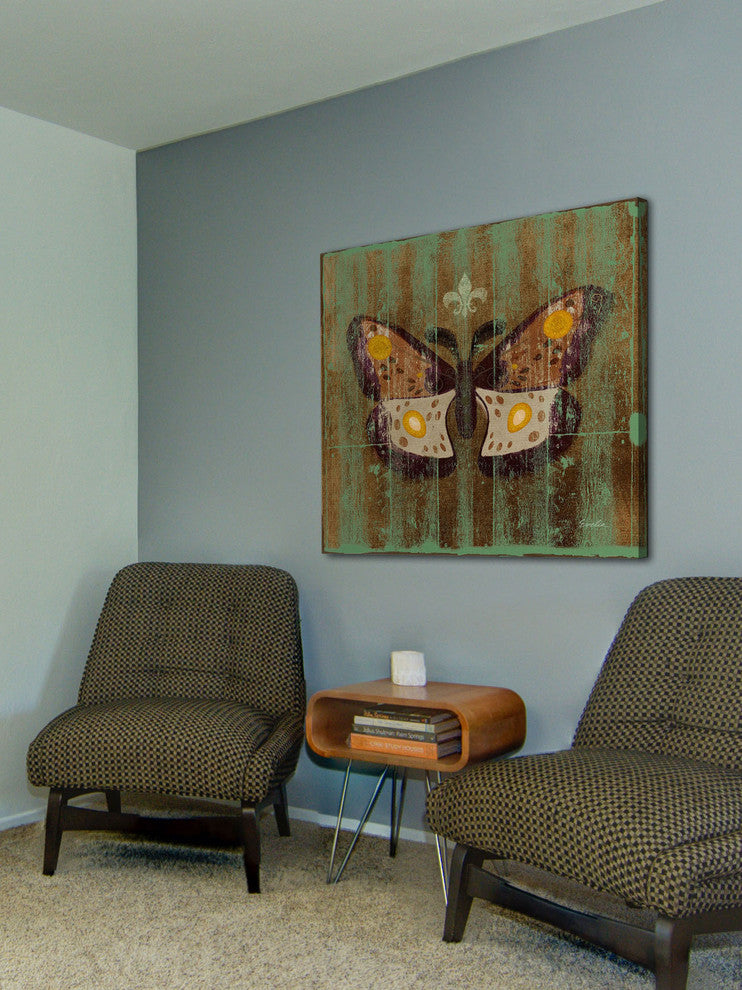 "Arcadian Day Moth" Painting Print on Canvas by Evelia
