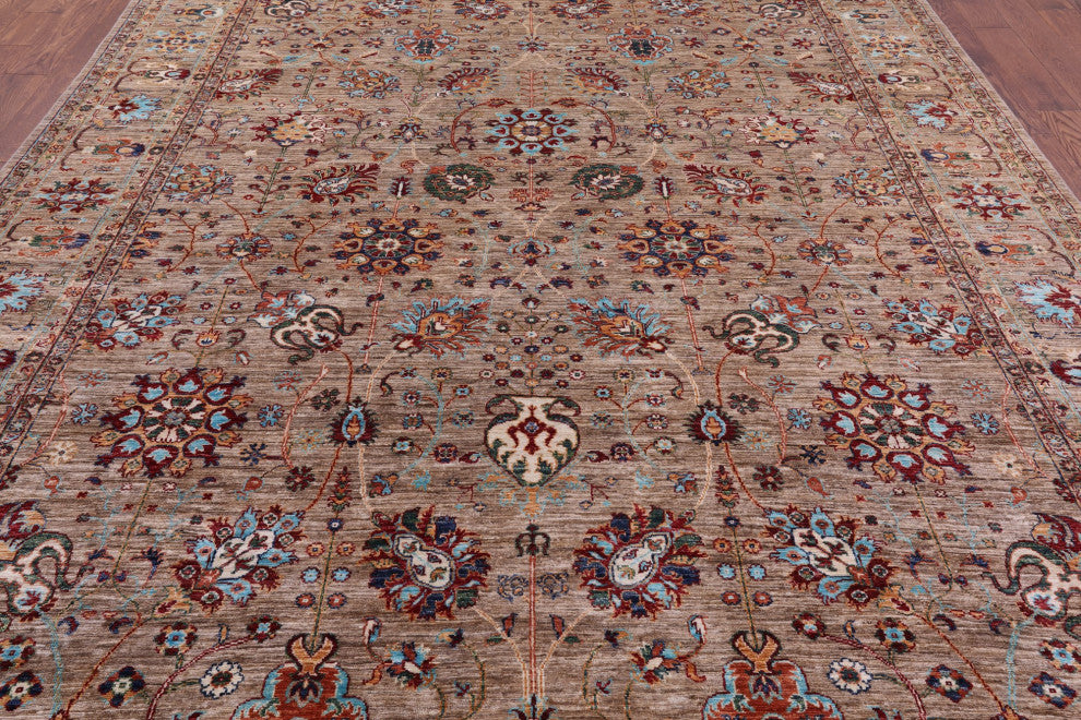 9' 1" X 11' 9" Persian Tabriz Handmade Rug Q11206
