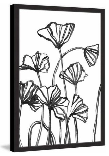 "Withering Flowers" Framed Painting Print, 16"x24"