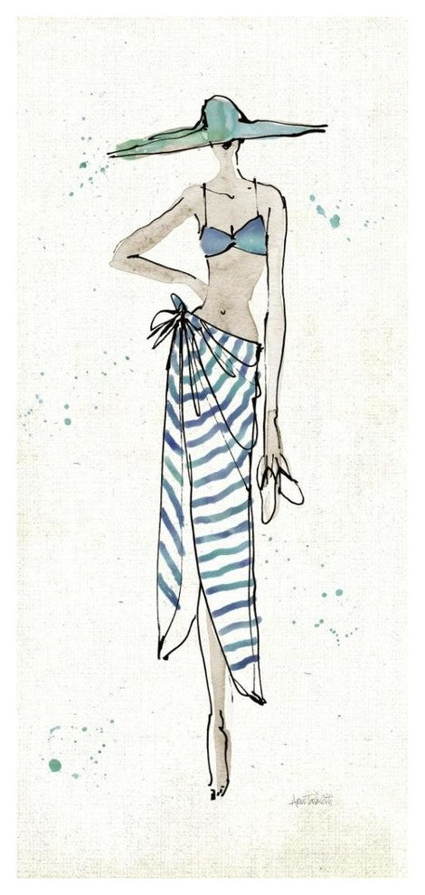 "Beach Divas III" Digital Paper Print by Anne Tavoletti, 18"x38"
