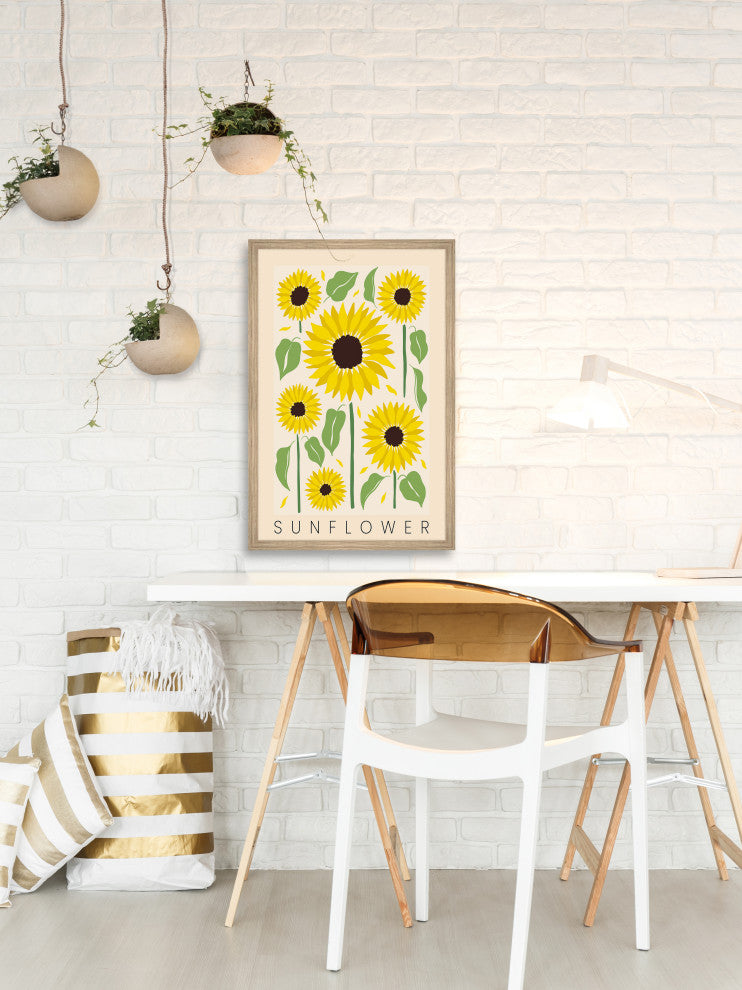 "Sunflowers Bloom" Framed Painting Print, 8x12