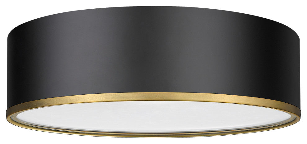 Zlite 2303F4-MB-RB 4-Light Flush Mount, Matte Black