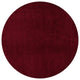 Haze Solid Low-Pile Dark Red 8' Round Area Rug