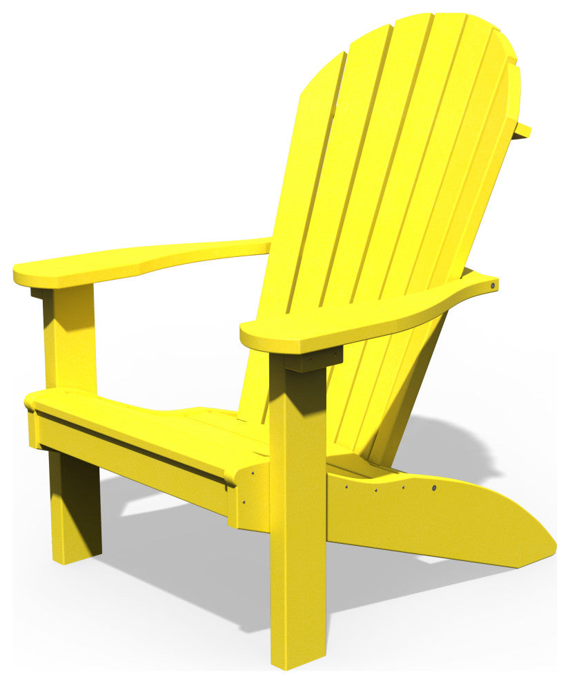 Poly Lumber Adirondack Chair, Yellow