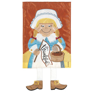 Crazy Leg Pilgrim Girl Double Applique