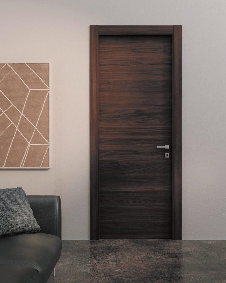 Panel Eco-Veneer Modern Door Slab 36 x 84 | Planum 0010 Chocolate Ash