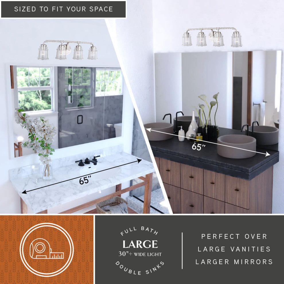 Toledo 4-Light Vanity Satin Nickel