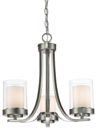 3 Light Chandelier Brushed Nickel