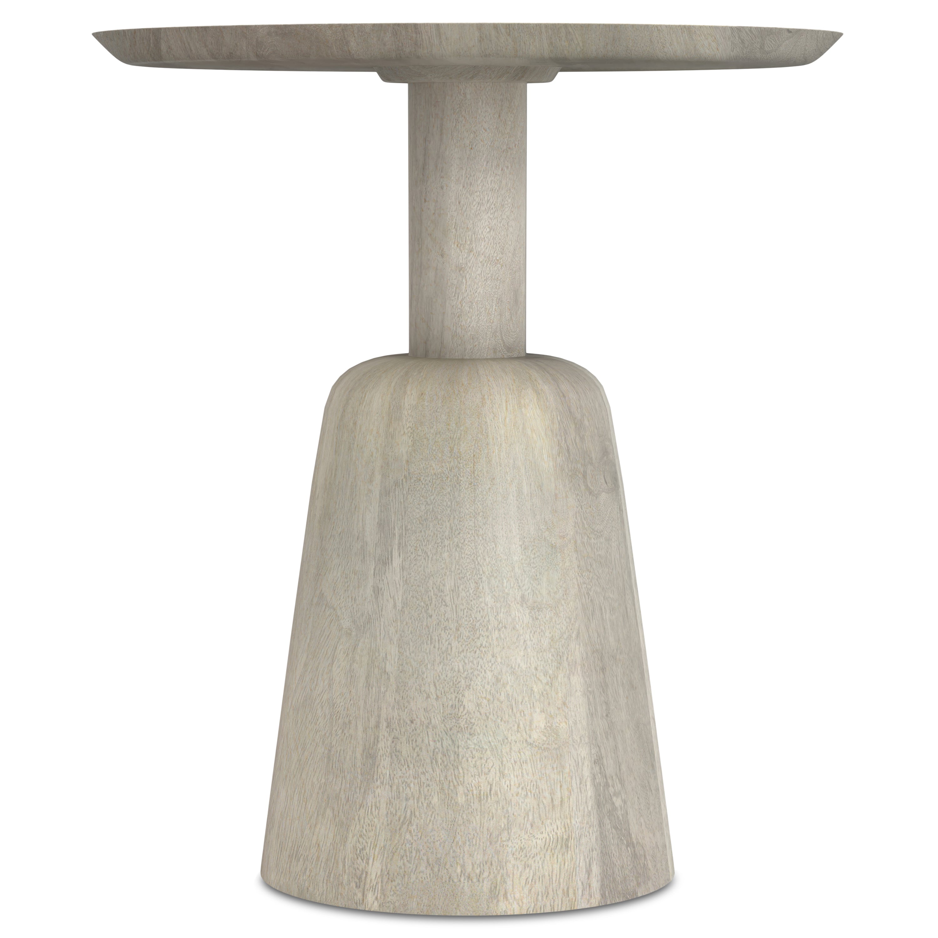 Finchley SOLID MANGO WOOD Side Table, White Wash