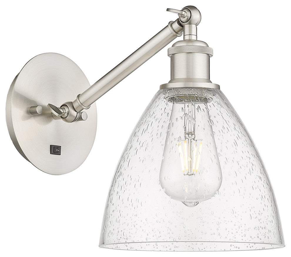 Innovations 317-1W-SN-GBD-754-LED 1 Light Sconce, Brushed Satin Nickel