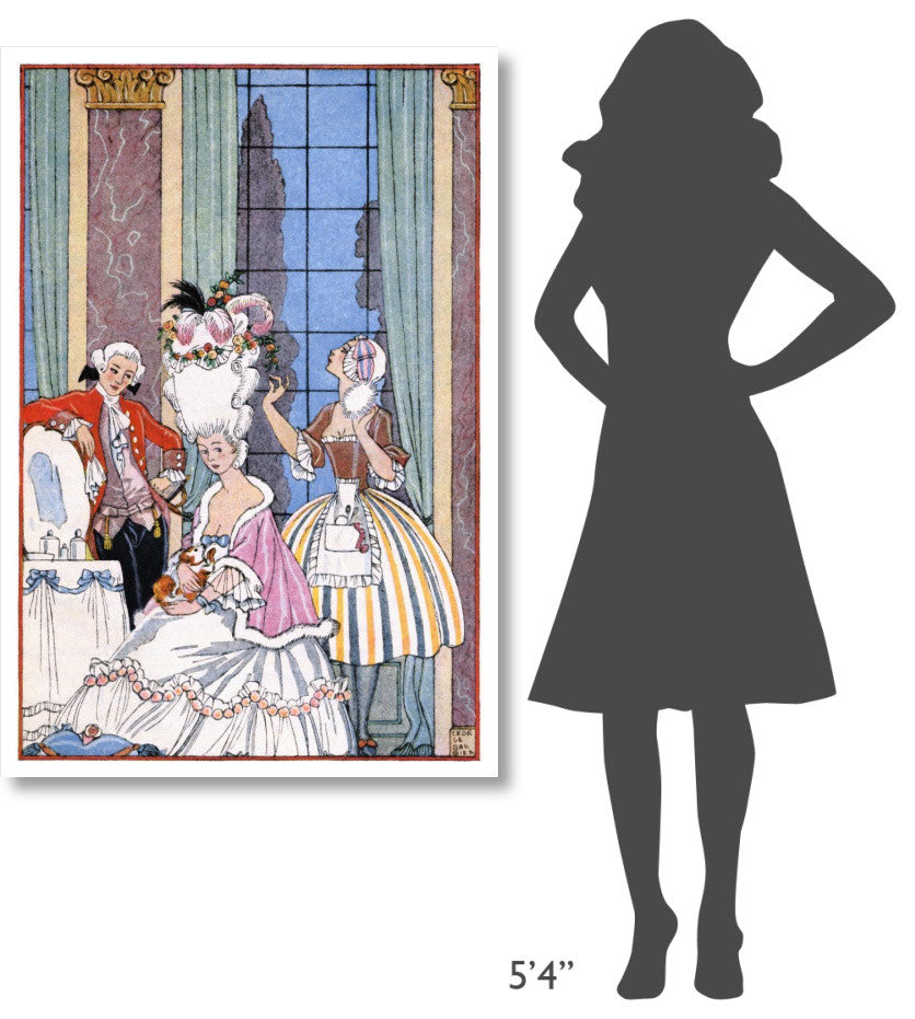 "France in the 18th Century" Digital Paper Print by Georges Barbier, 34"x50"