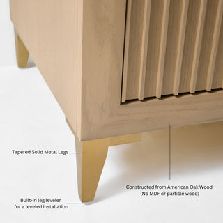 Turlington Bath Vanity Set, Oak, 60"