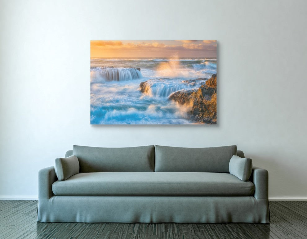Epic Graffiti "Sunset Fury" by Darren White, Giclee Canvas Wall Art, 40"x60"
