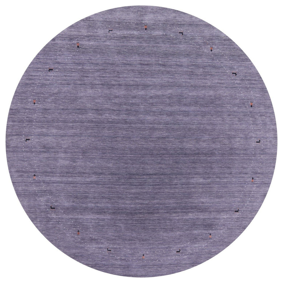 10' Round Hand Knotted Persian Gabbeh Wool Rug - Q15186