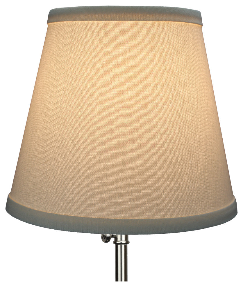 Fenchel Shades 5"x8"x7" Brass Bulb Clip Attachment Empire Lamp Shade, Linen Crea