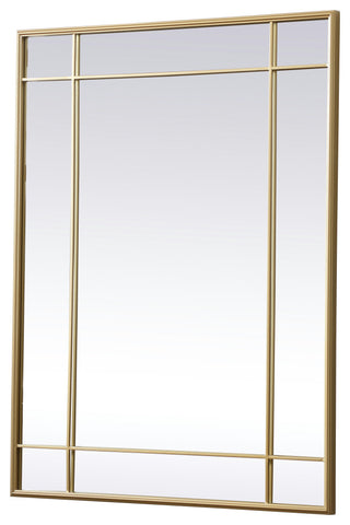 French Panel Wall Mirror 30x40", Brass