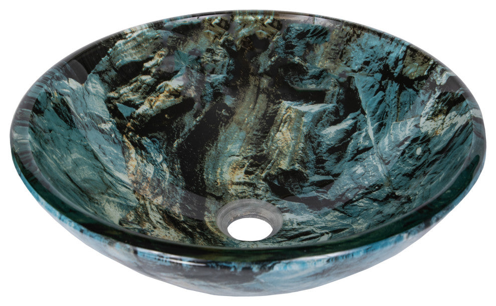 Eden Bath EB_GS30 Bathroom Cliffside Tempered Glass Vessel Sink