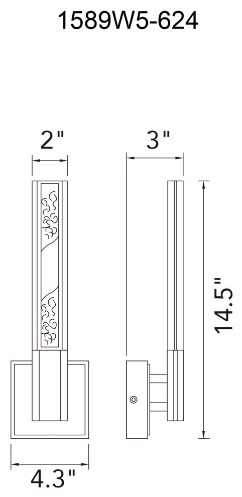 Greta Integrated LED Brass Wall Light