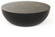 Modrest Bronte Modern Black Concrete Round Coffee Table