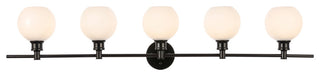 Elegant Lighting LD2327 Collier 5 Light 47"W Vanity Light - Black