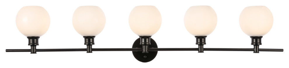 Elegant Lighting LD2327 Collier 5 Light 47"W Vanity Light - Black
