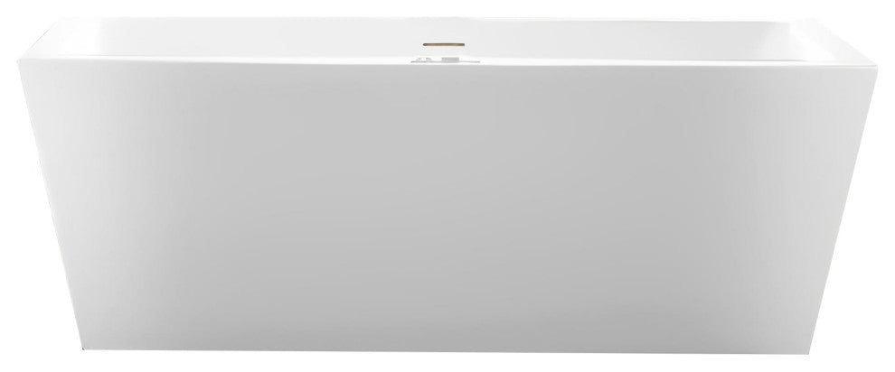 Freestanding Acrylic Bathtub, White/Integrated Overflow, L, 67"