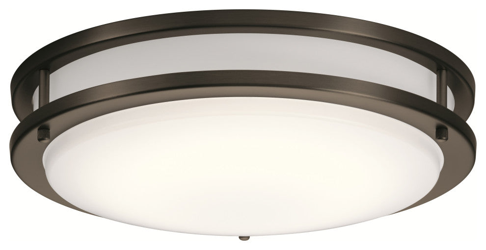 Kichler Avon 1 Light LED Flush Mount, Olde Bronze, 14