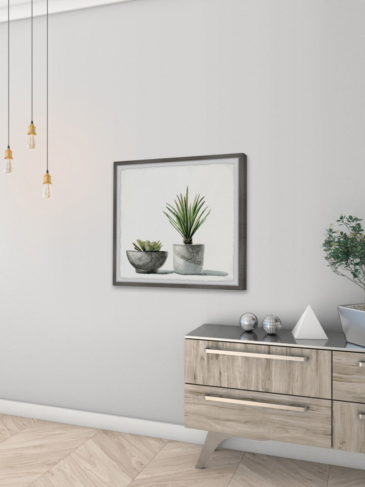 "Spiky Succulent" Framed Painting Print