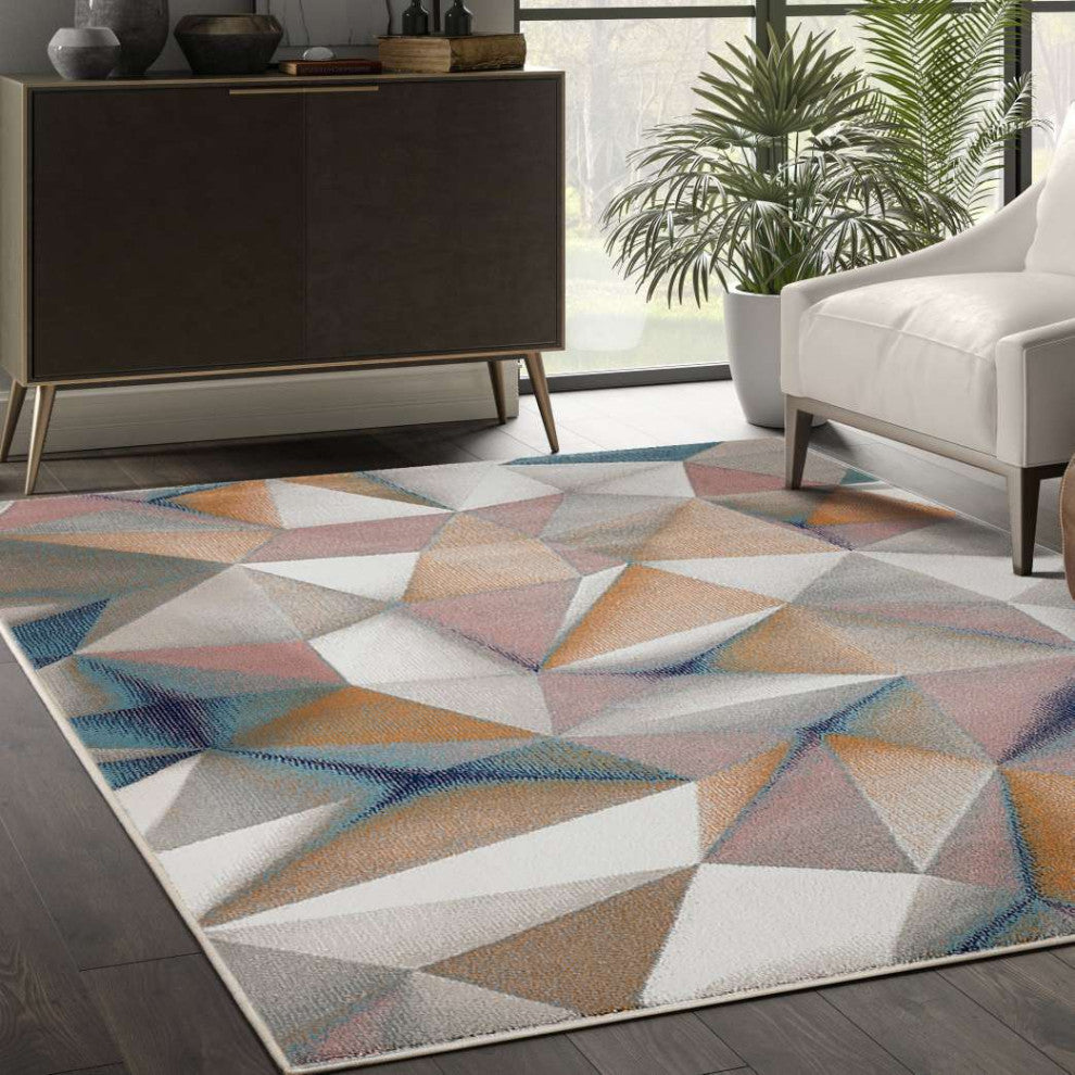 Abani Arto Collection ART150A Contemporary 3D Geometric Area Rug