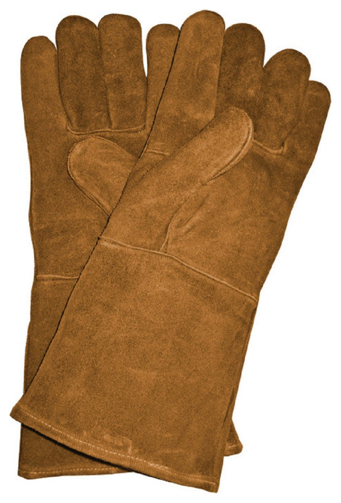 Panacea 15331 Unisex Fireplace Hearth Gloves, Leather Brown