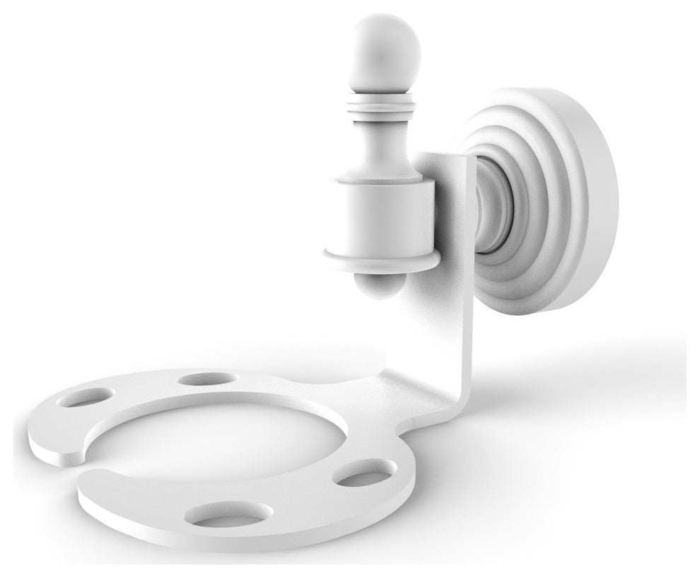 Retro Wave Tumbler and Toothbrush Holder, Matte White
