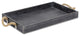 Black Wooden Tray With Rope Handles