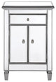 1 Drawer 2 Door Cabinet 24" X 12" X 36" In Silver Paint