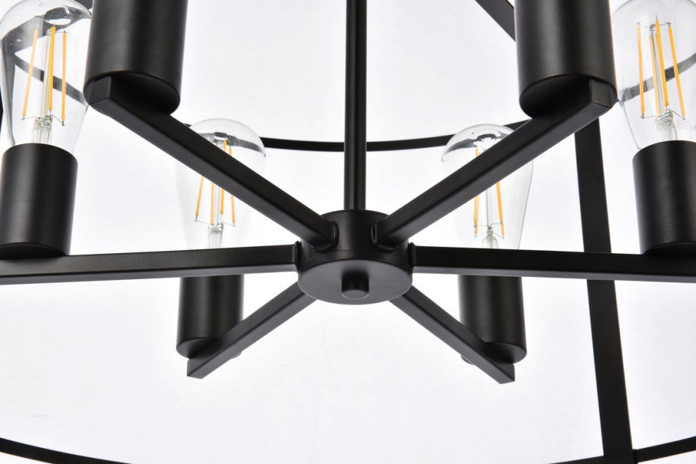 Ava 6-Light Pendant, Black